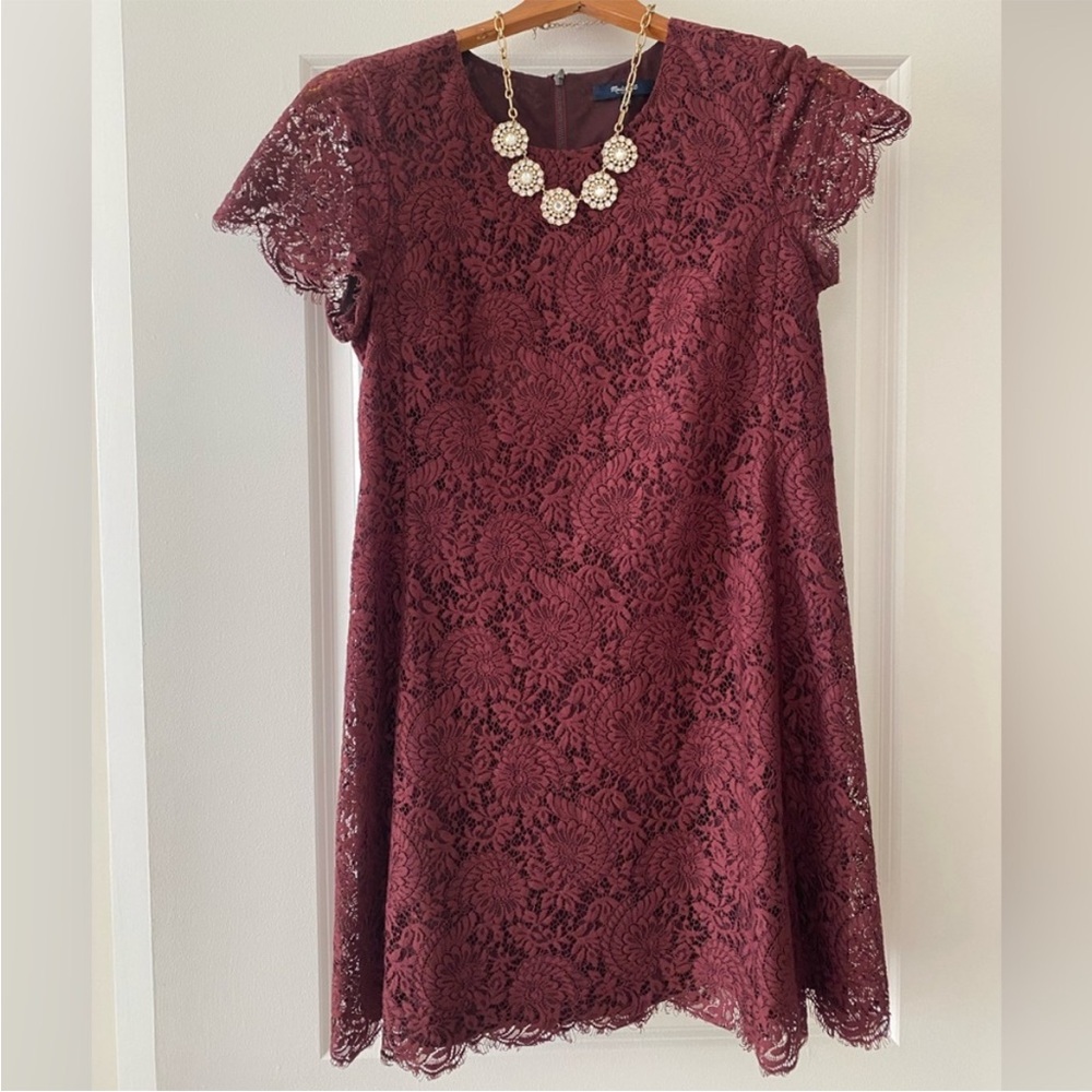 Womenโs Madewell Burgundy Lace Dress - Size 0